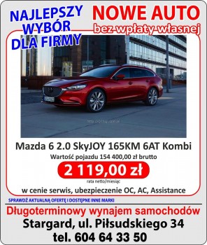 Mazda 6 2.0 SkyJOY 165KM 6AT Kombi