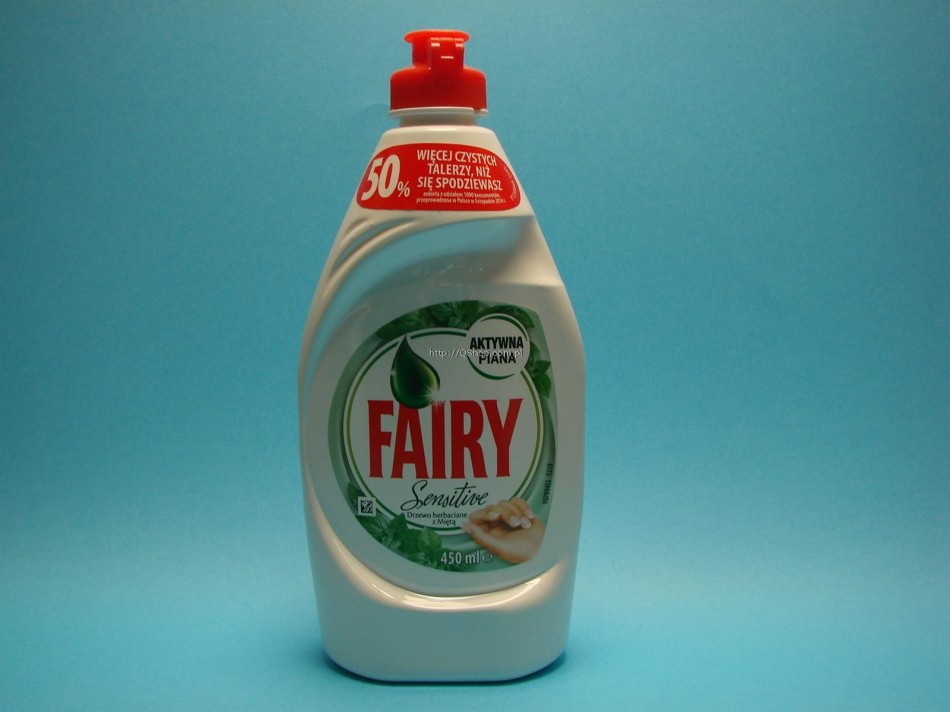 PŁYN DO NACZYŃ FAIRY 450ml sensitive mięta E 4,79
